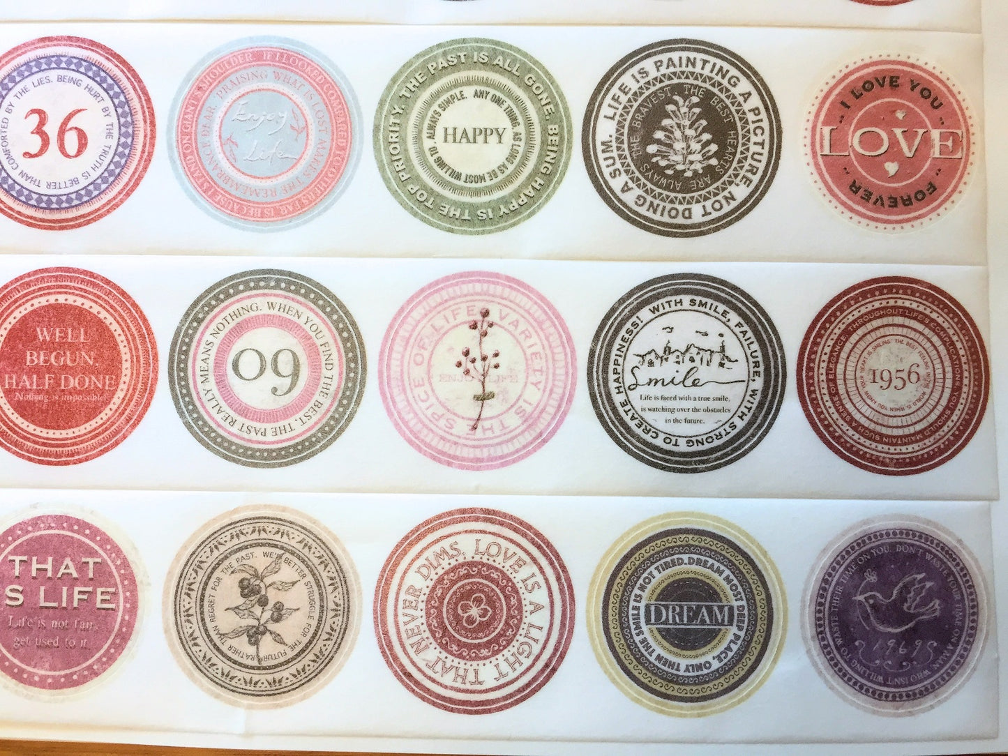 Sonia's Illustration Life - Round Label kiss-cut paper tape SAMPLES