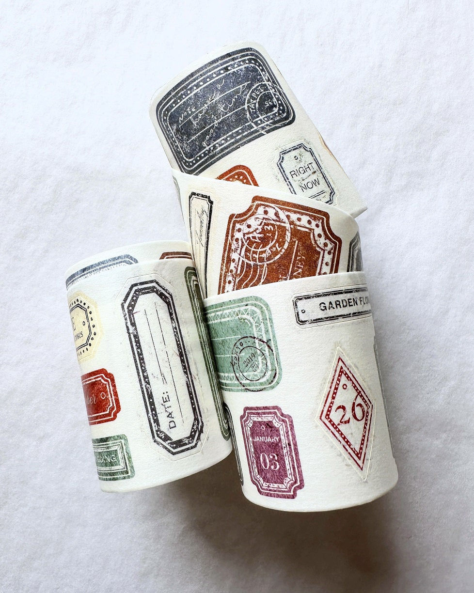 Sonia's Illustration Life - Label kiss-cut washi tape SAMPLES