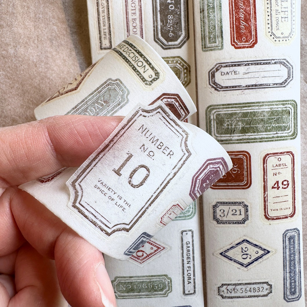 Sonia's Illustration Life - Label kiss-cut washi tape SAMPLES