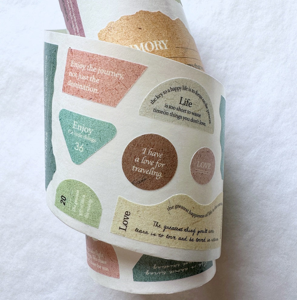 Sonia's Illustration Life - Life Is a Gift die-cut washi tape SAMPLES