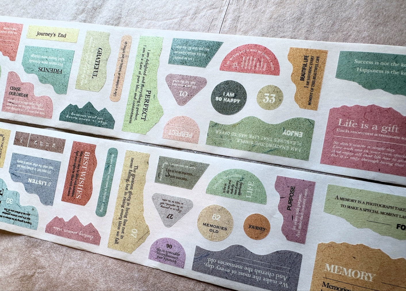 Sonia's Illustration Life - Life Is a Gift die-cut washi tape SAMPLES