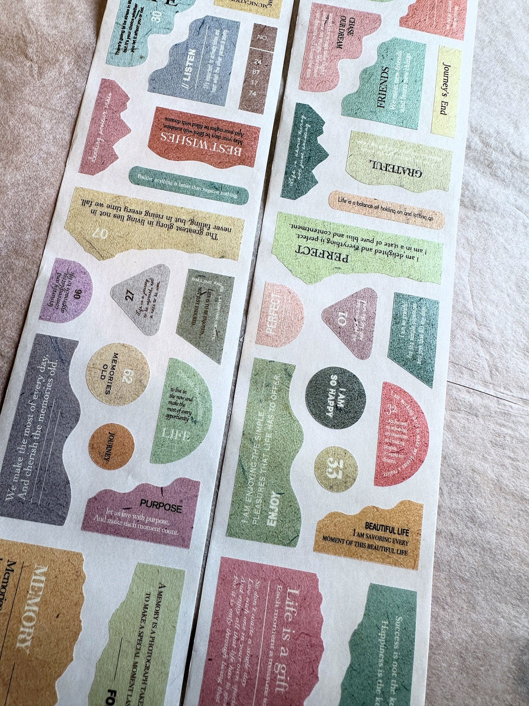 Sonia's Illustration Life - Life Is a Gift die-cut washi tape SAMPLES