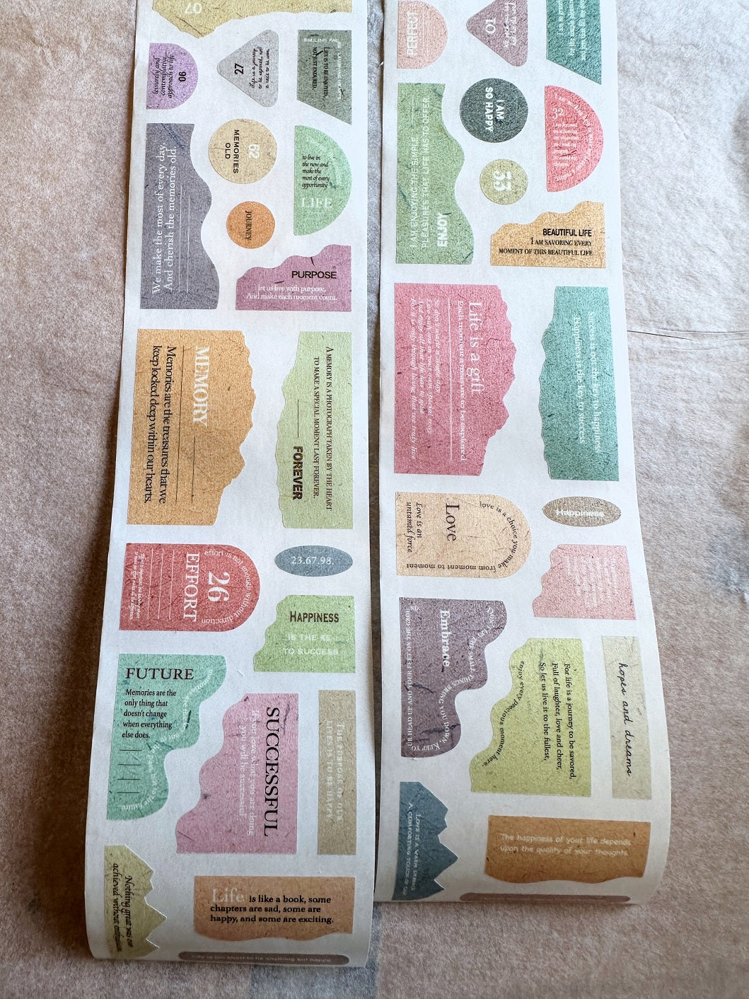 Sonia's Illustration Life - Life Is a Gift die-cut washi tape SAMPLES