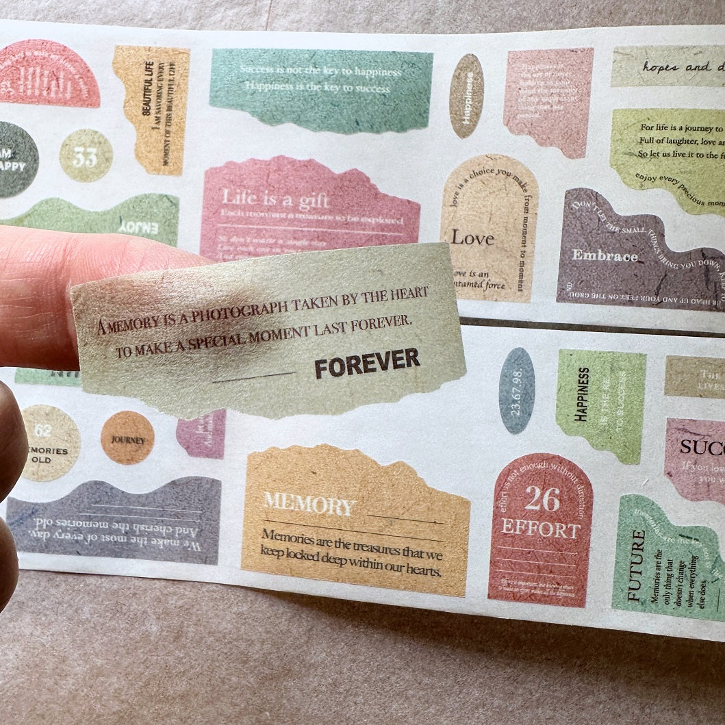 Sonia's Illustration Life - Life Is a Gift die-cut washi tape SAMPLES