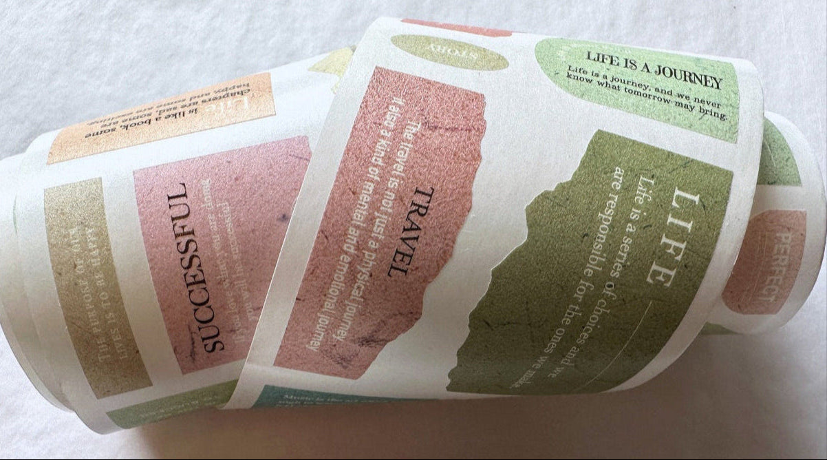Sonia's Illustration Life - Life Is a Gift die-cut washi tape SAMPLES