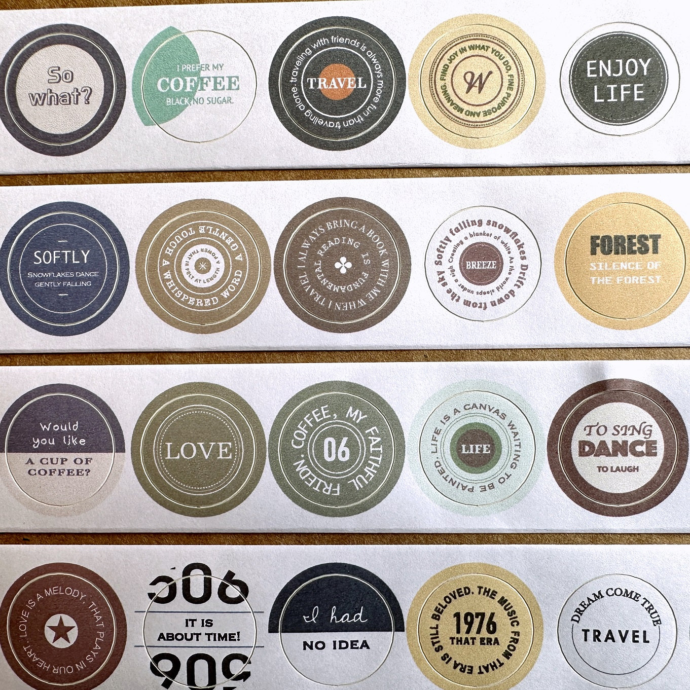Sonia's Illustration Life - Small Round Labels kiss-cut paper tape SAMPLES