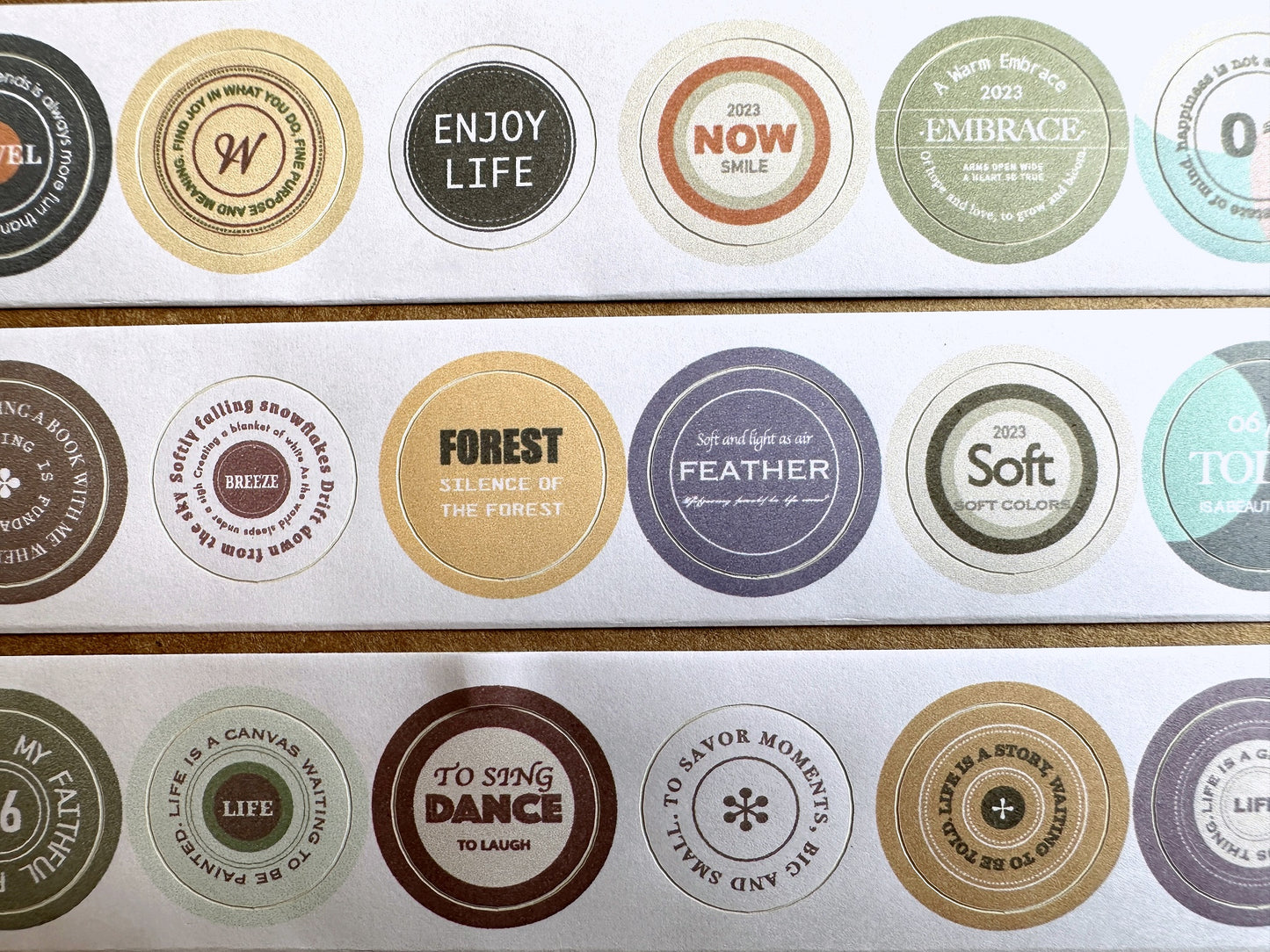 Sonia's Illustration Life - Small Round Labels kiss-cut paper tape SAMPLES