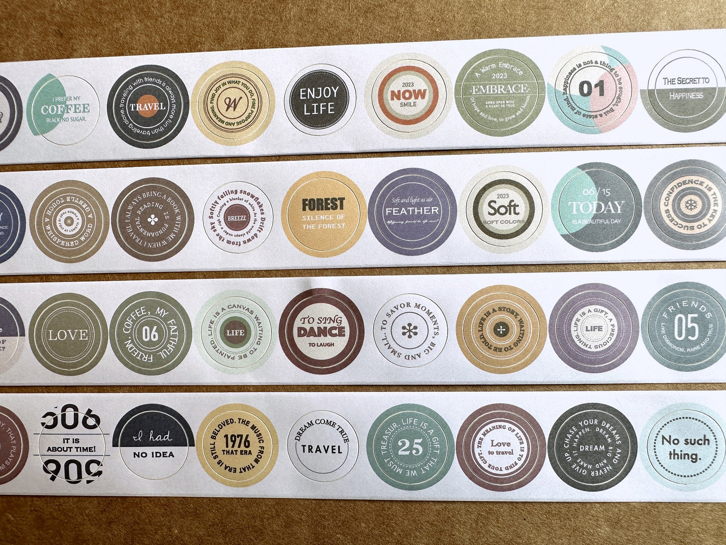 Sonia's Illustration Life - Small Round Labels kiss-cut paper tape SAMPLES