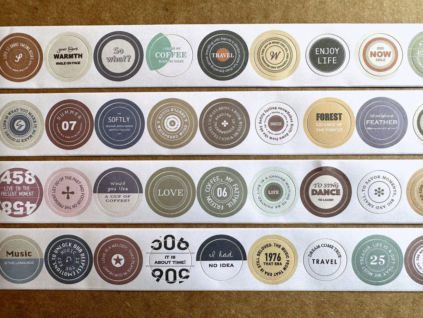 Sonia's Illustration Life - Small Round Labels kiss-cut paper tape SAMPLES