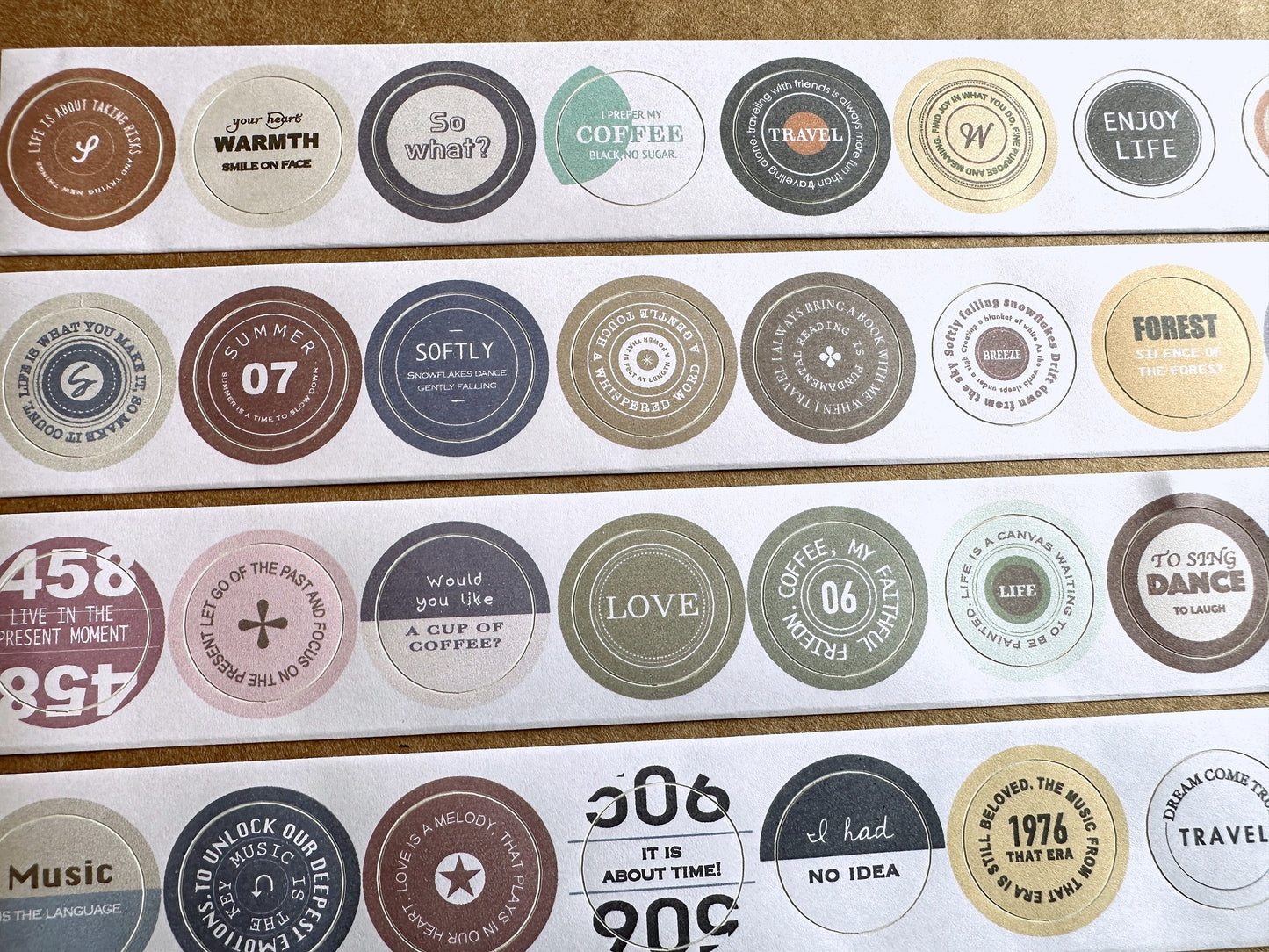 Sonia's Illustration Life - Small Round Labels kiss-cut paper tape SAMPLES