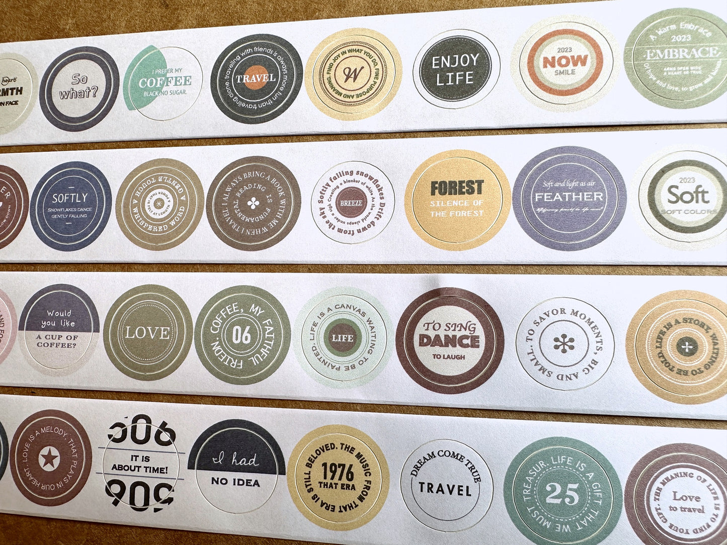 Sonia's Illustration Life - Small Round Labels kiss-cut paper tape SAMPLES