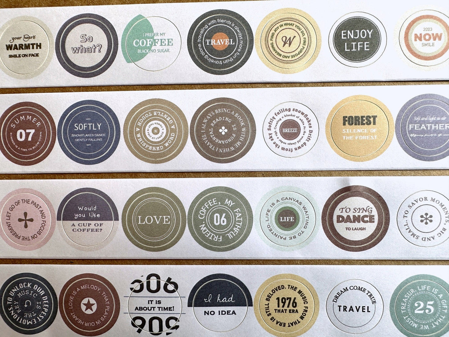 Sonia's Illustration Life - Small Round Labels kiss-cut paper tape SAMPLES