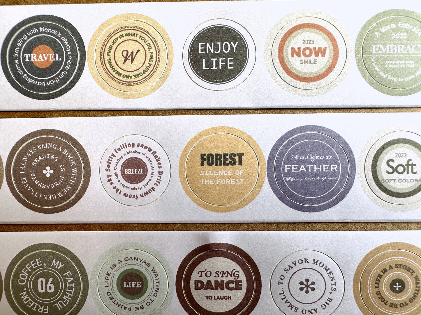 Sonia's Illustration Life - Small Round Labels kiss-cut paper tape SAMPLES