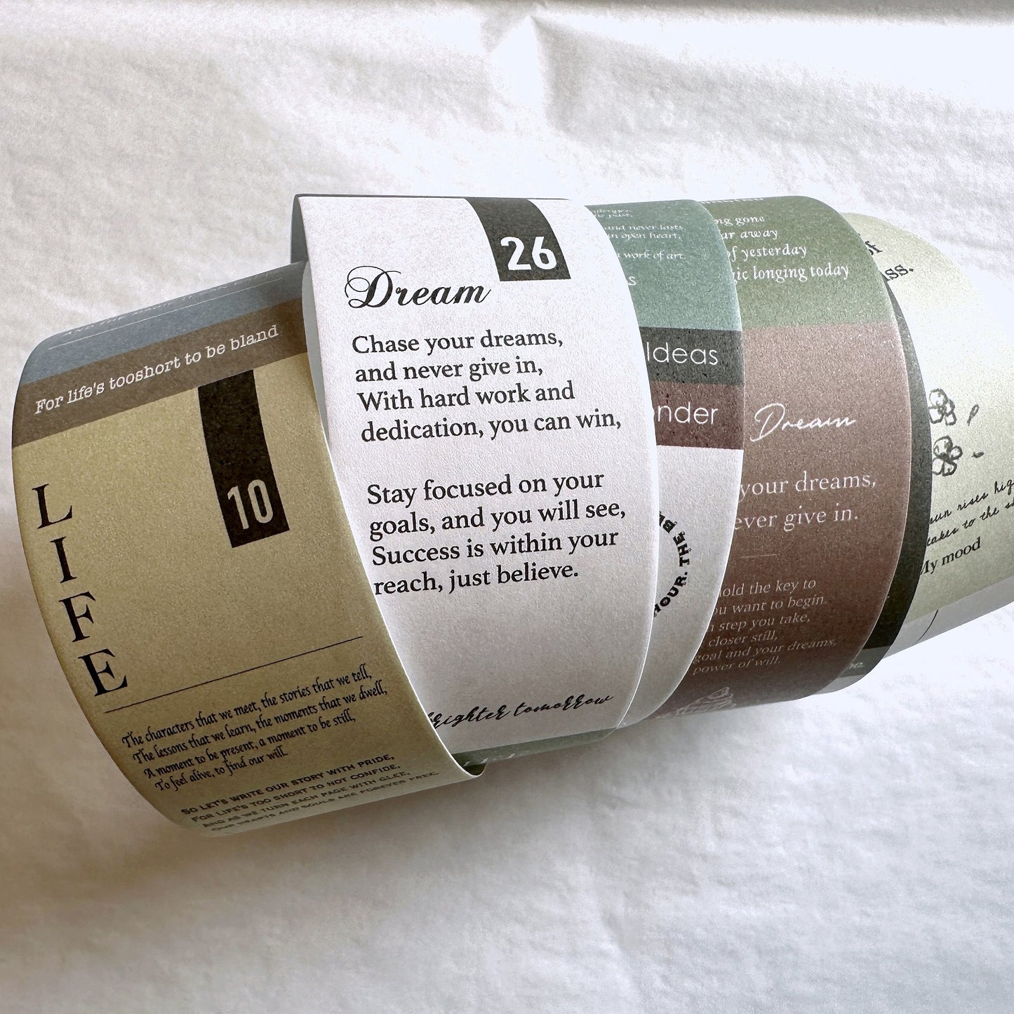 Sonia's Illustration Life - Whispered Words paper tape SAMPLES