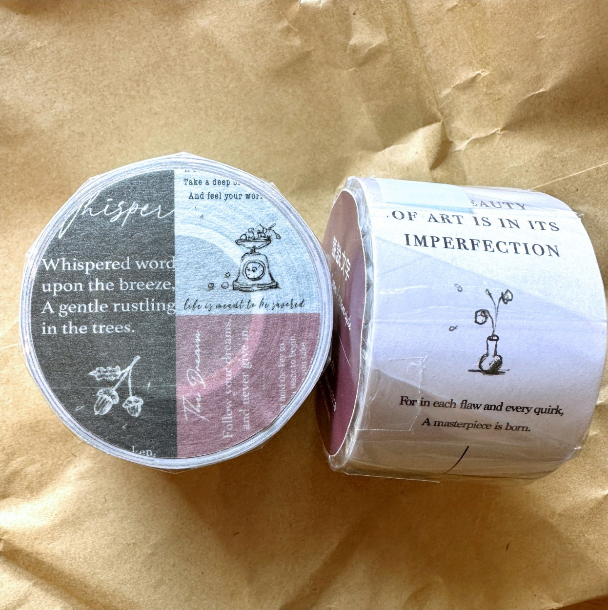 Sonia's Illustration Life - Whispered Words paper tape SAMPLES