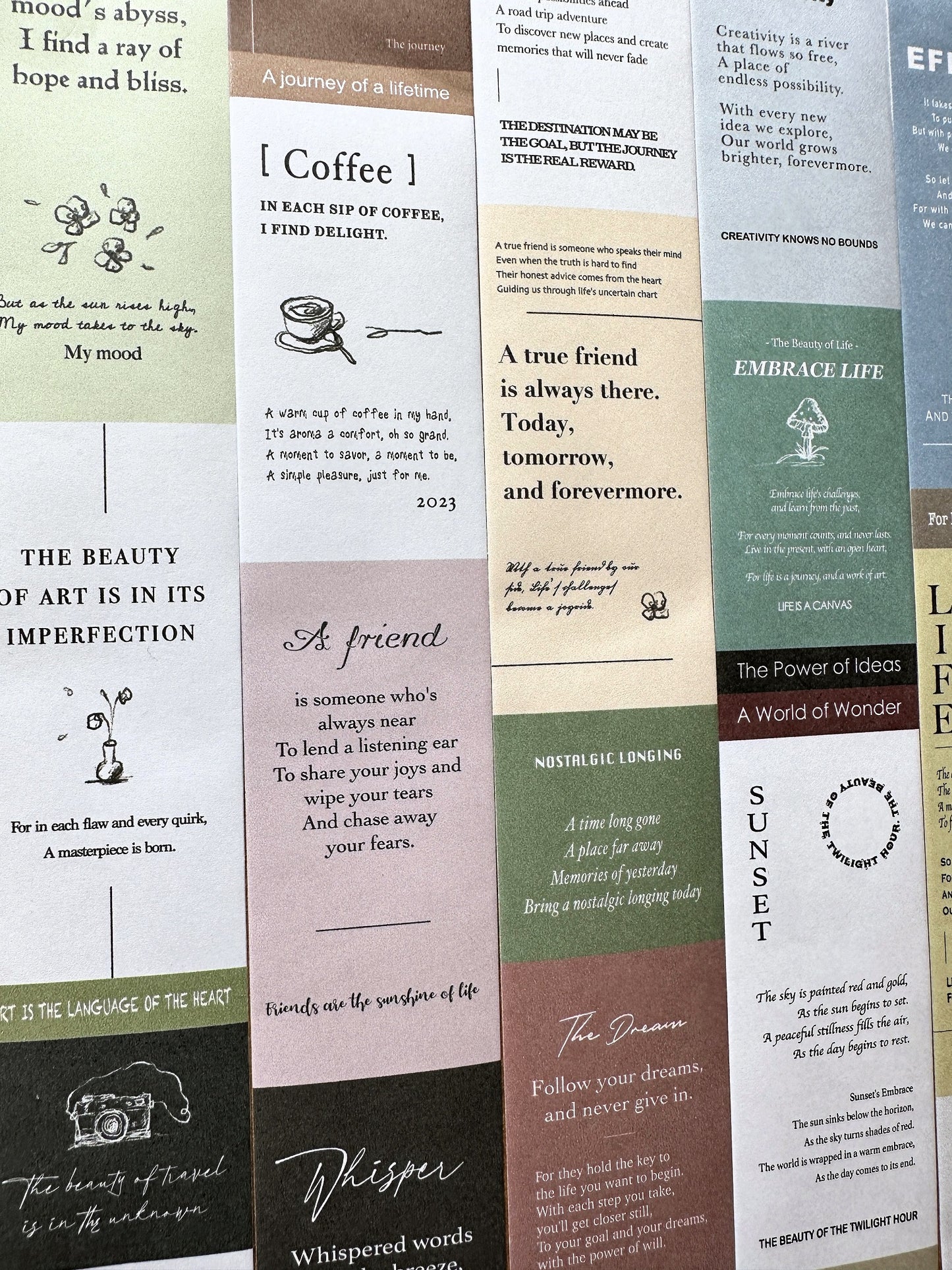 Sonia's Illustration Life - Whispered Words paper tape SAMPLES