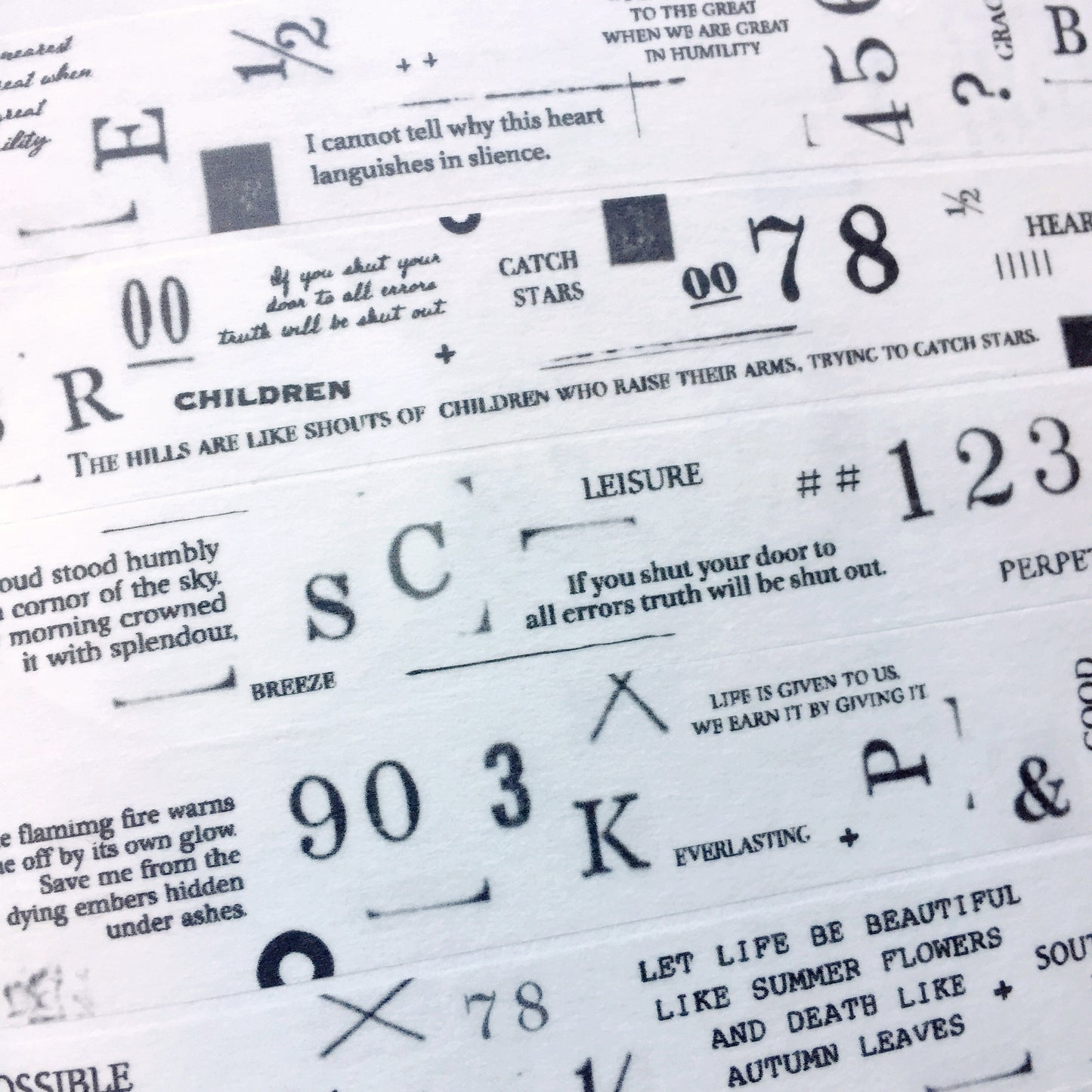 Southlandkids Susan - Murmur & Summer Whisper washi tape SAMPLES