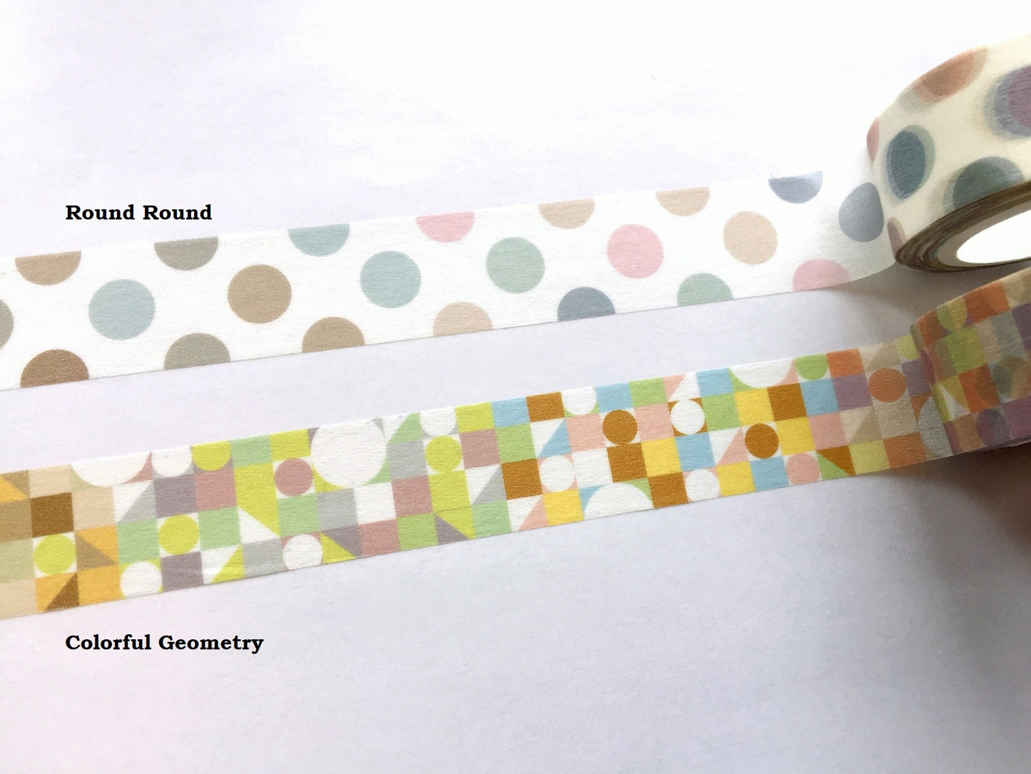 Southlandkids Susan - Round Round & Colorful Geometry washi tape SAMPLES