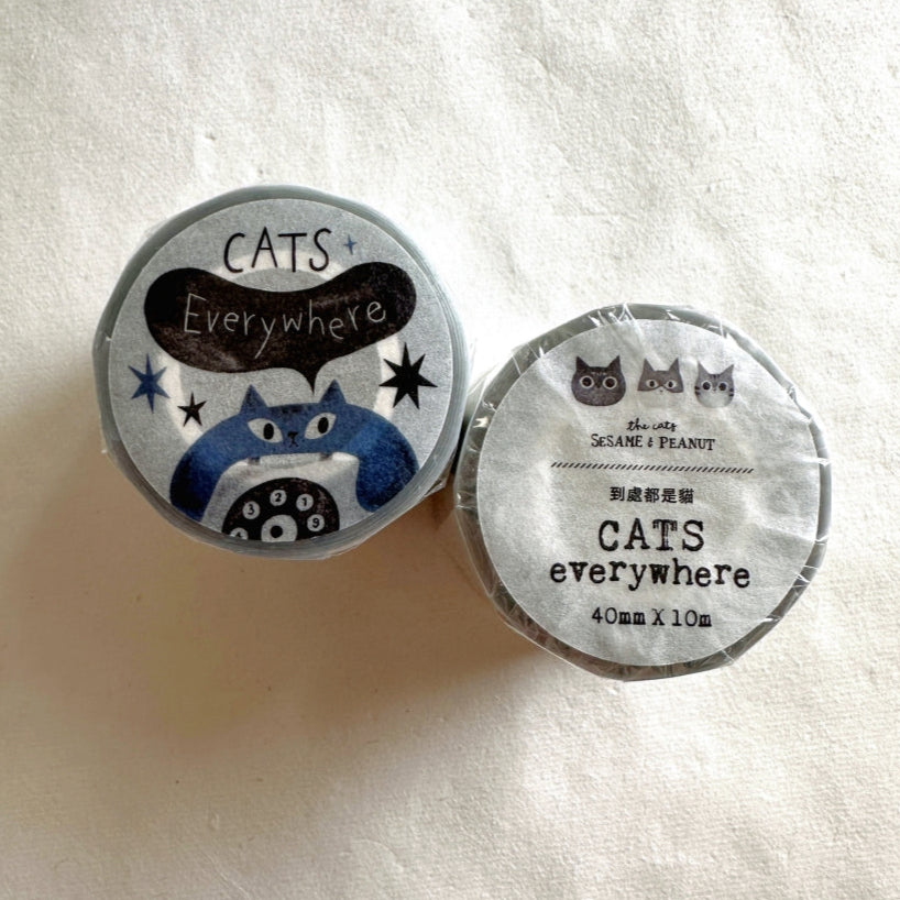 The Cats Sesame & Peanut - Cats Everywhere PET tape SAMPLES
