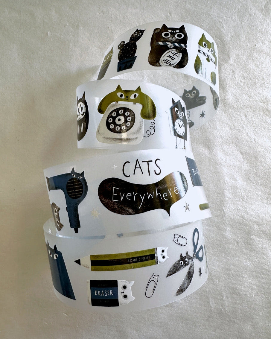 The Cats Sesame & Peanut - Cats Everywhere PET tape SAMPLES