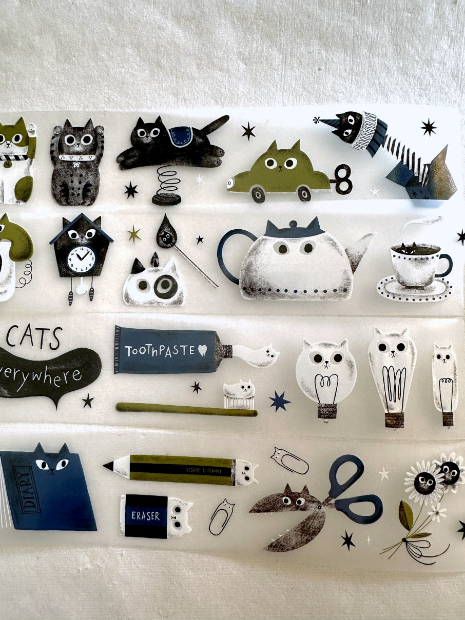 The Cats Sesame & Peanut - Cats Everywhere PET tape SAMPLES
