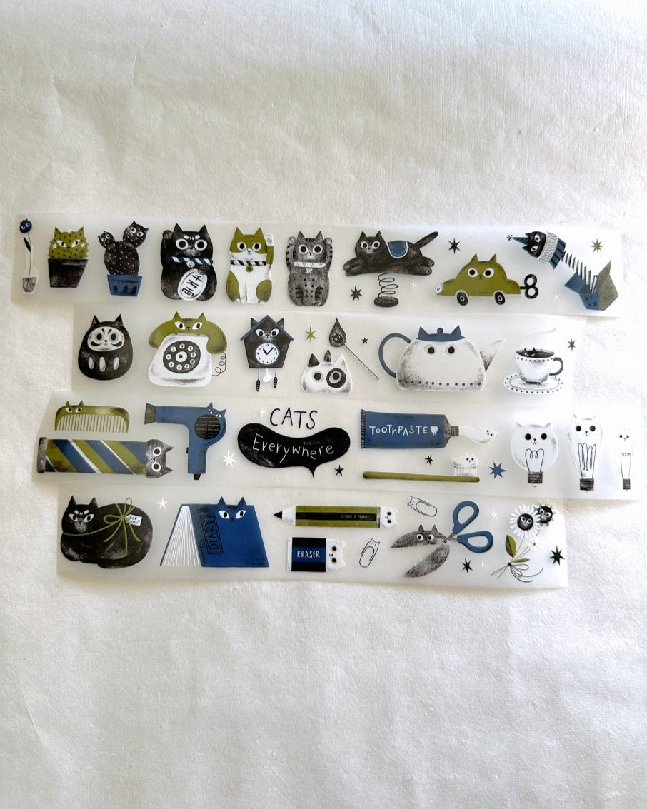 The Cats Sesame & Peanut - Cats Everywhere PET tape SAMPLES