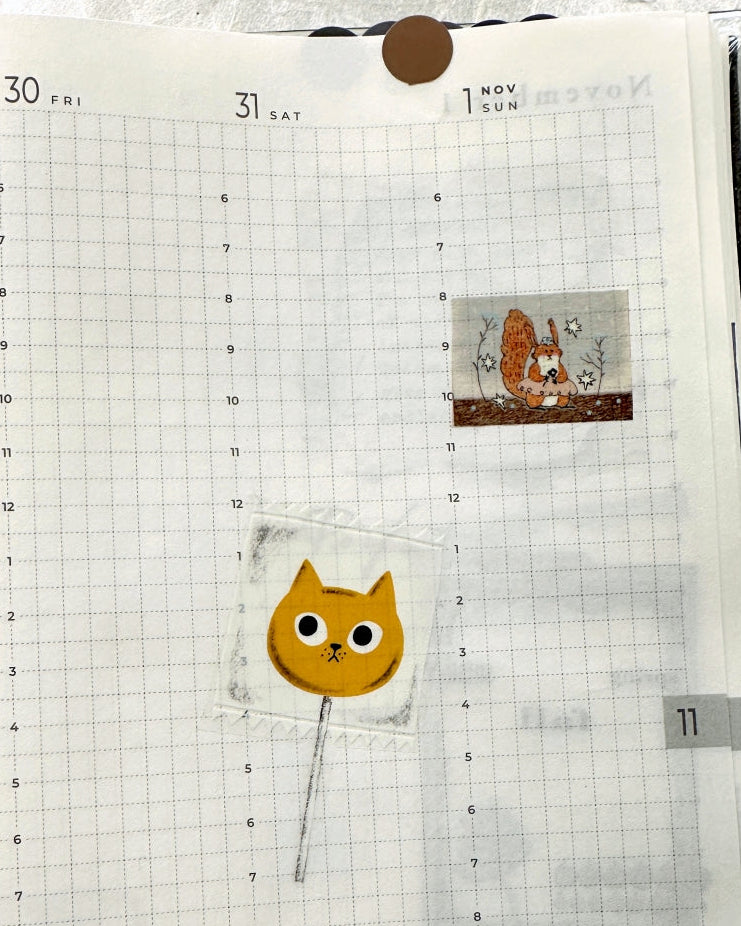 Blue Semicircle - Oak and Acorn washi tape SAMPLES