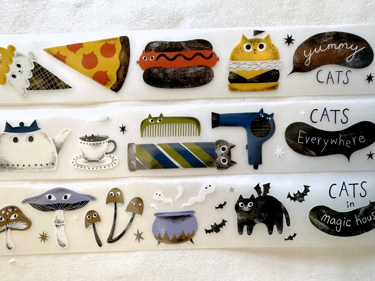 The Cats Sesame & Peanut - Cats Everywhere PET tape SAMPLES