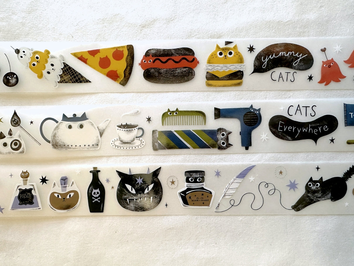 The Cats Sesame & Peanut - Cats Everywhere PET tape SAMPLES