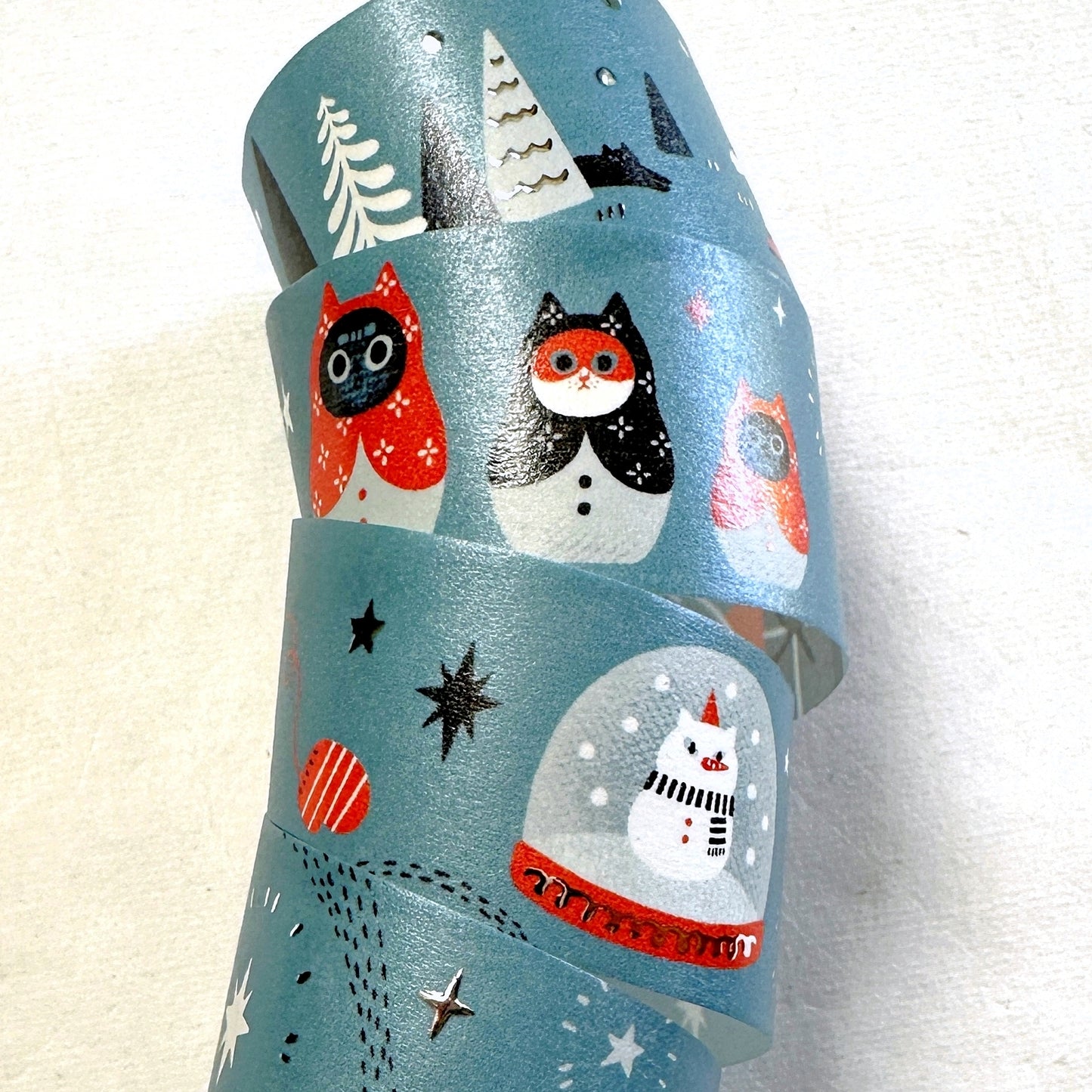 The Cats Sesame & Peanut - Winter silver-foil washi tape SAMPLES