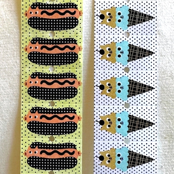 The Cats Sesame & Peanut - Hot Cat / Ice Cat label sticker roll SAMPLES