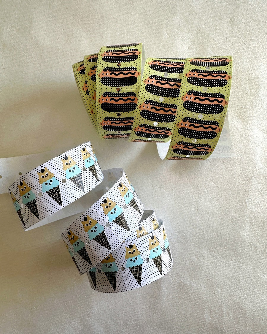 The Cats Sesame & Peanut - Hot Cat / Ice Cat label sticker roll SAMPLES
