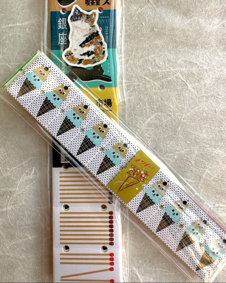 The Cats Sesame & Peanut - Hot Cat / Ice Cat label sticker roll SAMPLES
