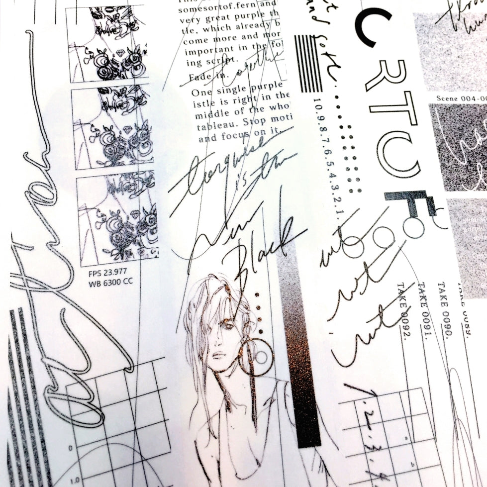 Somesortoffern - The Movie Script washi tape SAMPLES