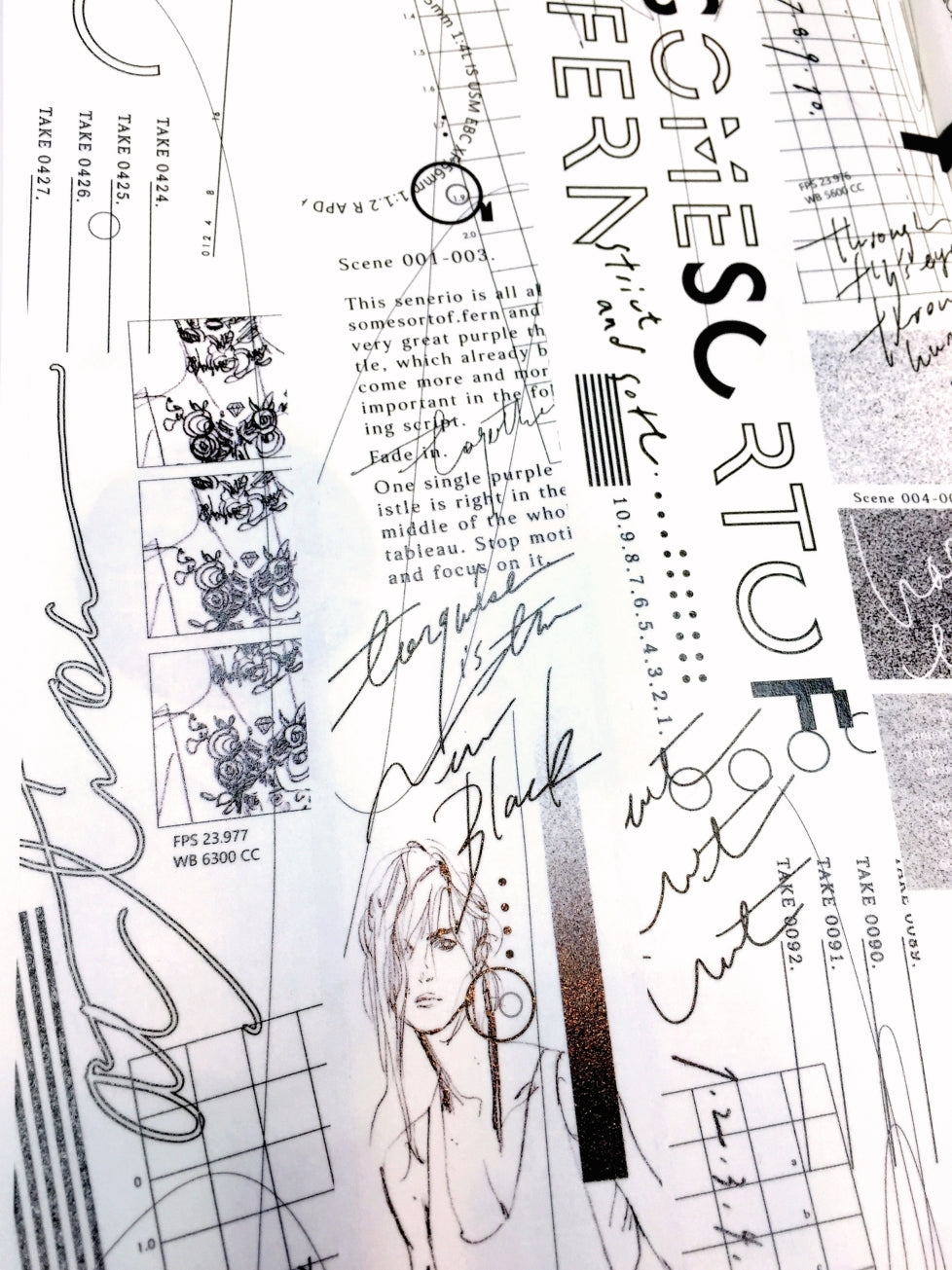 Somesortoffern - The Movie Script washi tape SAMPLES