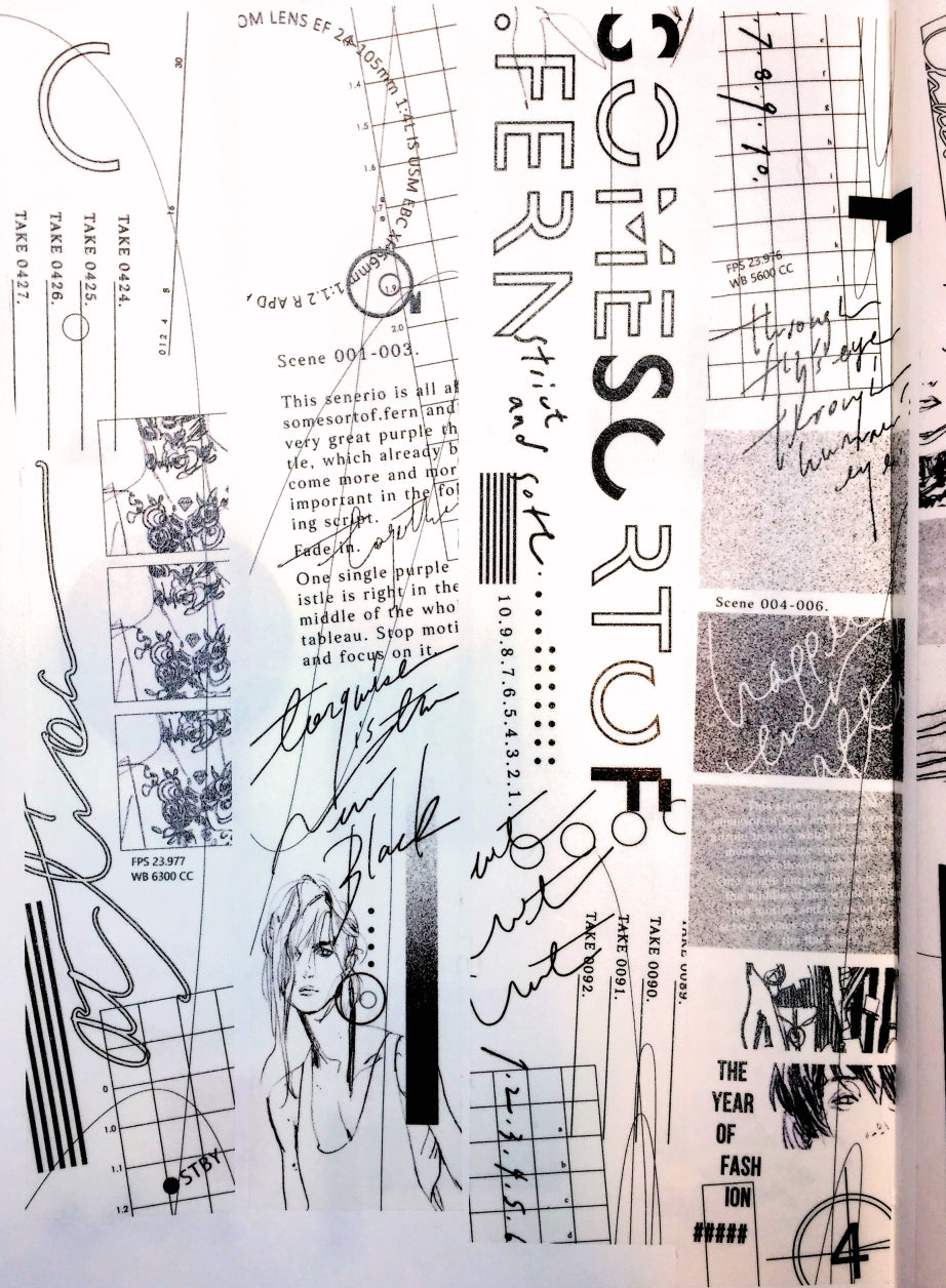 Somesortoffern - The Movie Script washi tape SAMPLES