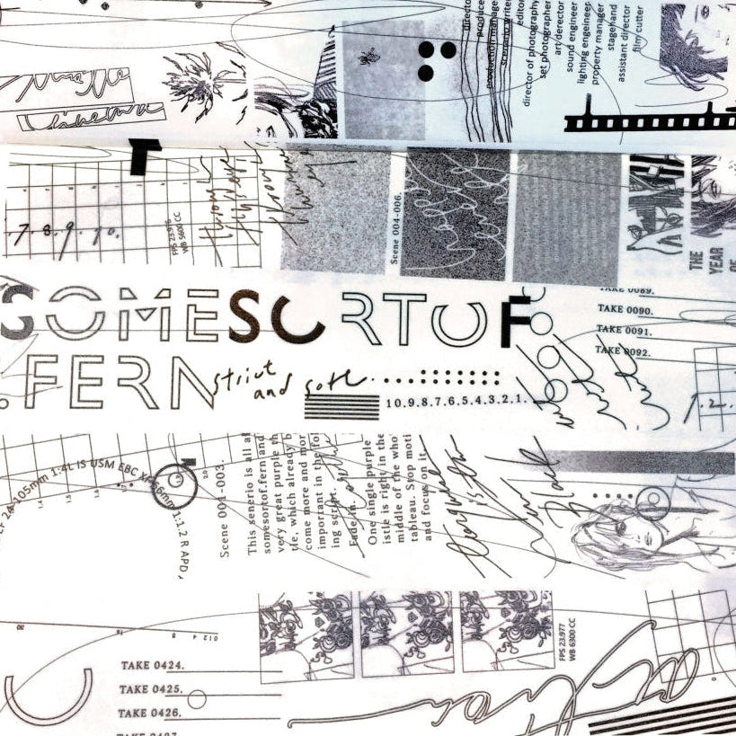 Somesortoffern - The Movie Script washi tape SAMPLES