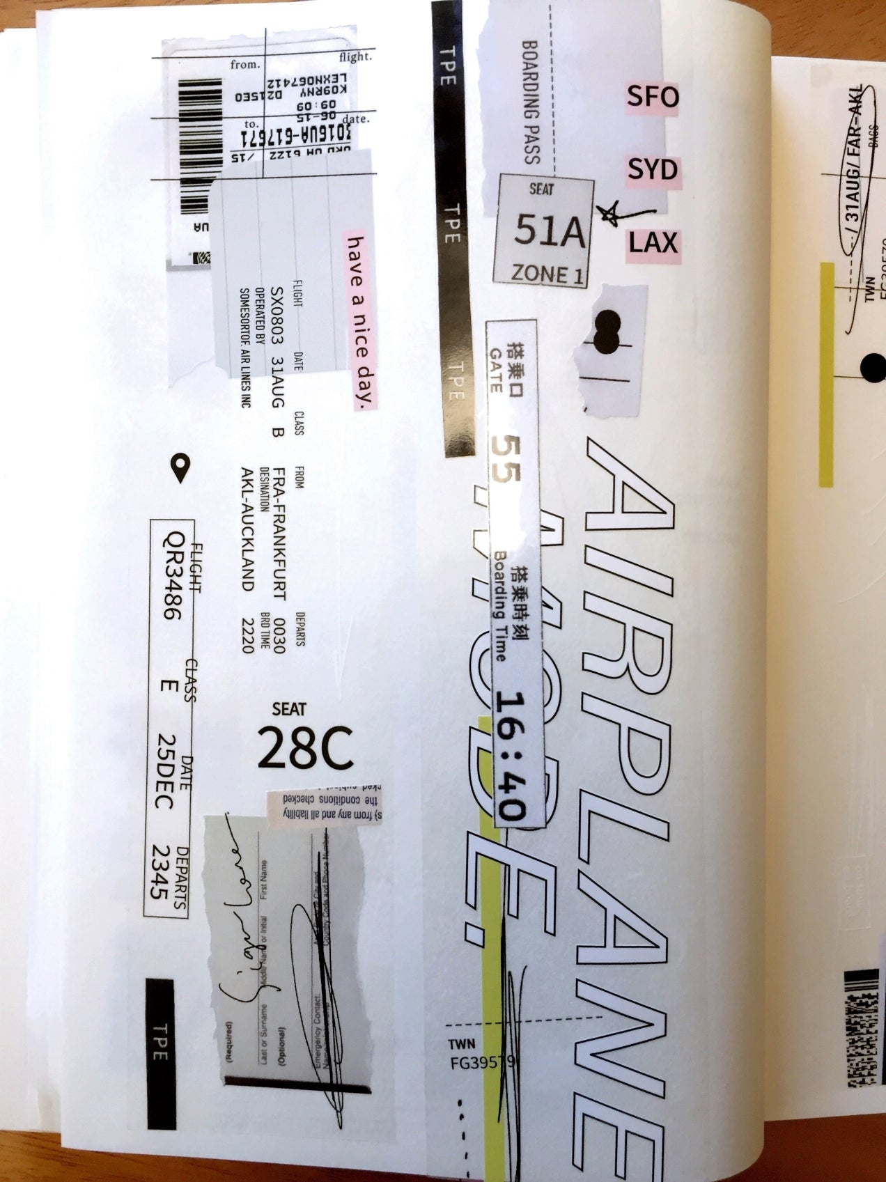 Somesortoffern - Airplane Mode PET tape SAMPLES