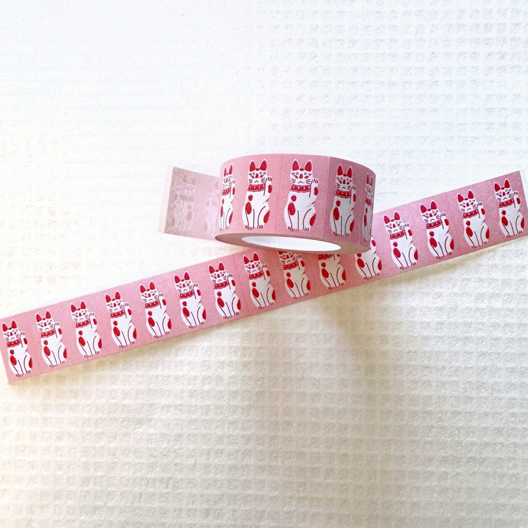 Somesortoffern - Fortune Cat label sticker roll SAMPLES