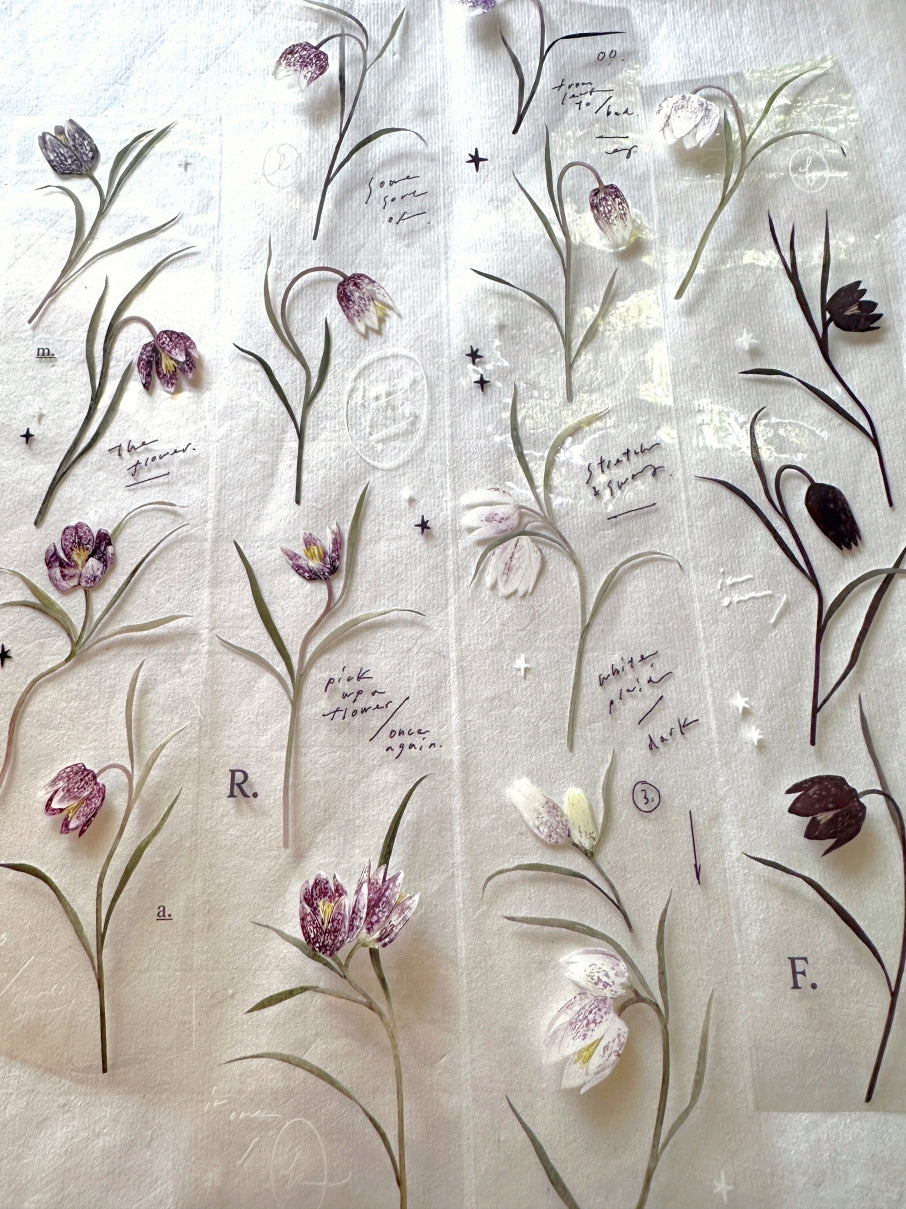 Somesortoffern - Fritillary Flower PET tape SAMPLES