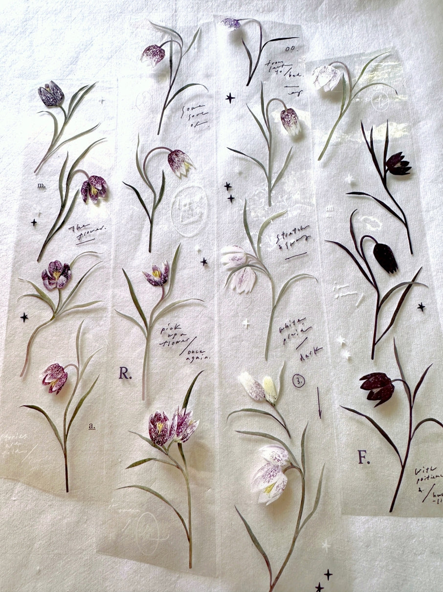 Somesortoffern - Fritillary Flower PET tape SAMPLES