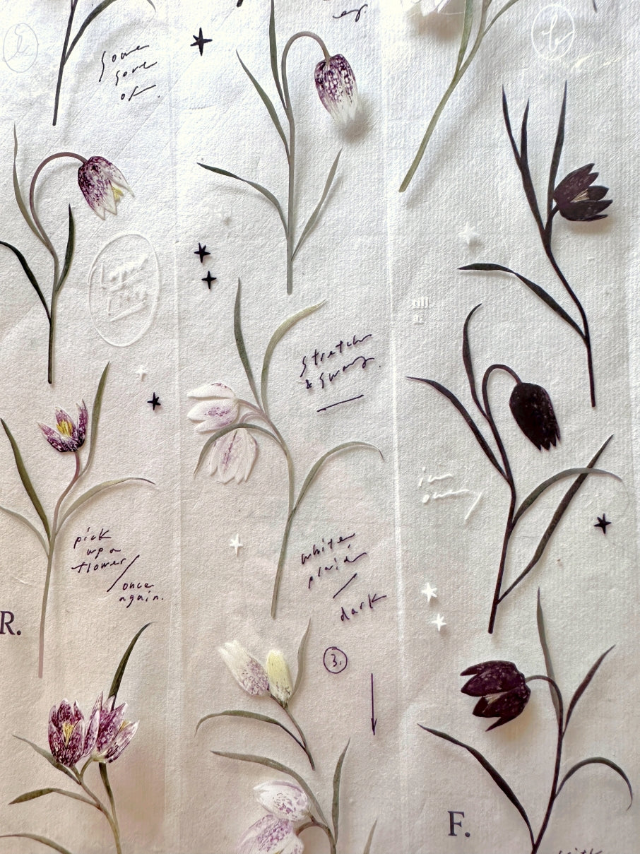 Somesortoffern - Fritillary Flower PET tape SAMPLES
