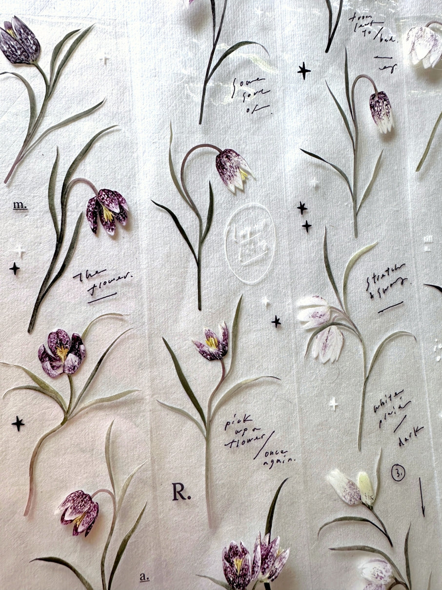 Somesortoffern - Fritillary Flower PET tape SAMPLES