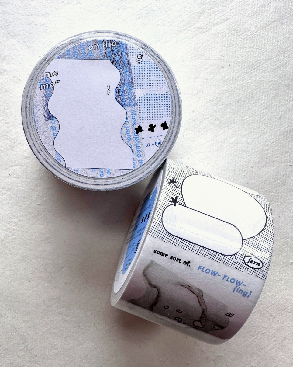 Somesortoffern - Flowing Thoughts sticky memo roll (perforated paper tape) SAMPLES