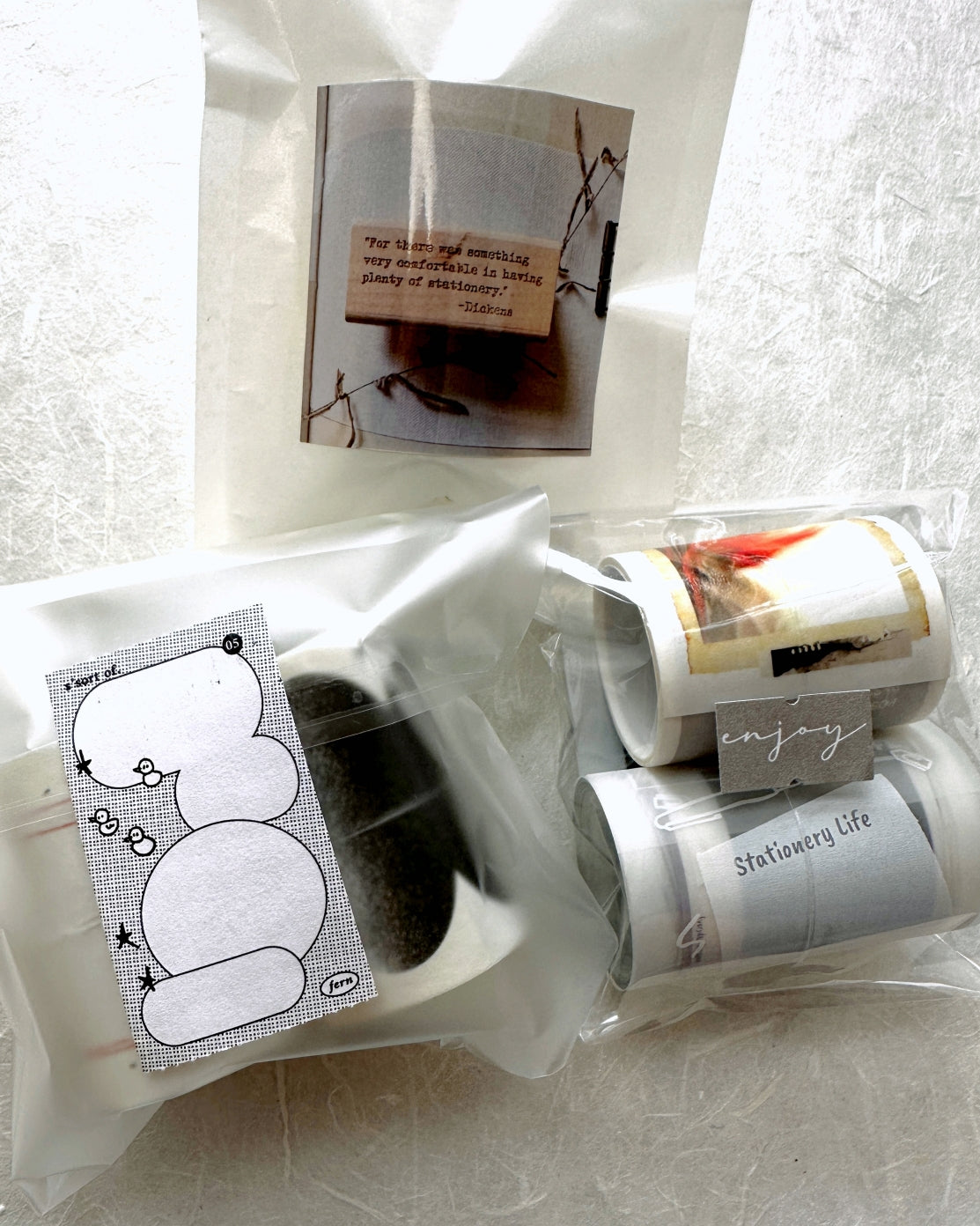 Somesortoffern - Flowing Thoughts sticky memo roll (perforated paper tape) SAMPLES