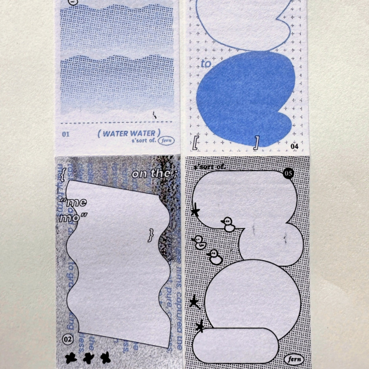 Somesortoffern - Flowing Thoughts sticky memo roll (perforated paper tape) SAMPLES