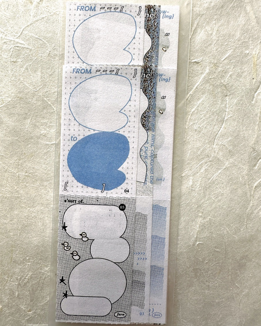 Somesortoffern - Flowing Thoughts sticky memo roll (perforated paper tape) SAMPLES