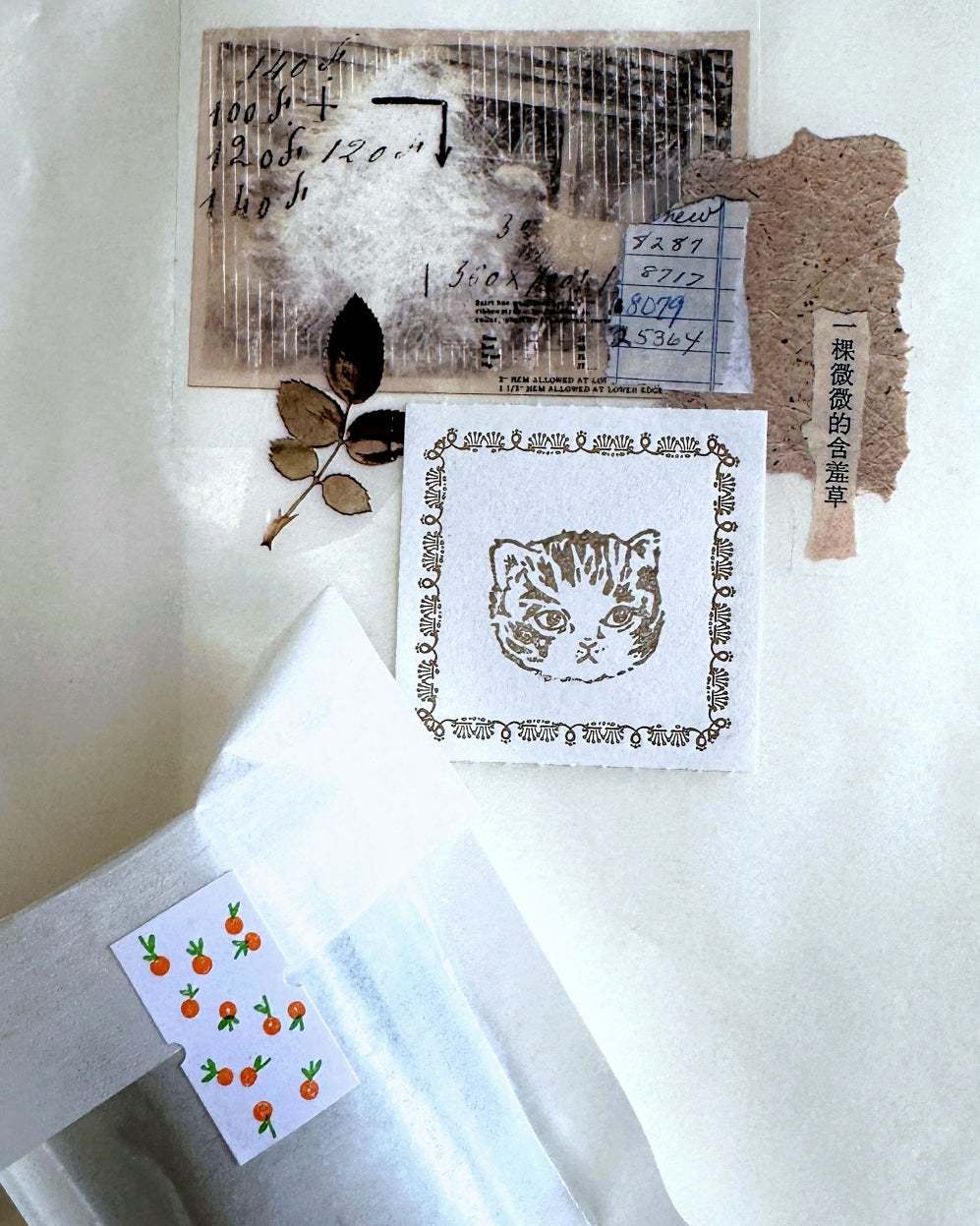 Somesortoffern - Good Luck (Oranges) label sticker roll SAMPLES