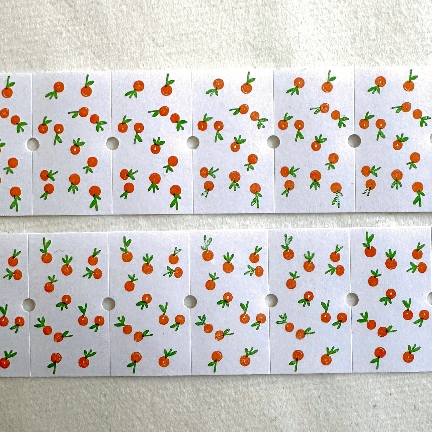Somesortoffern - Good Luck (Oranges) label sticker roll SAMPLES