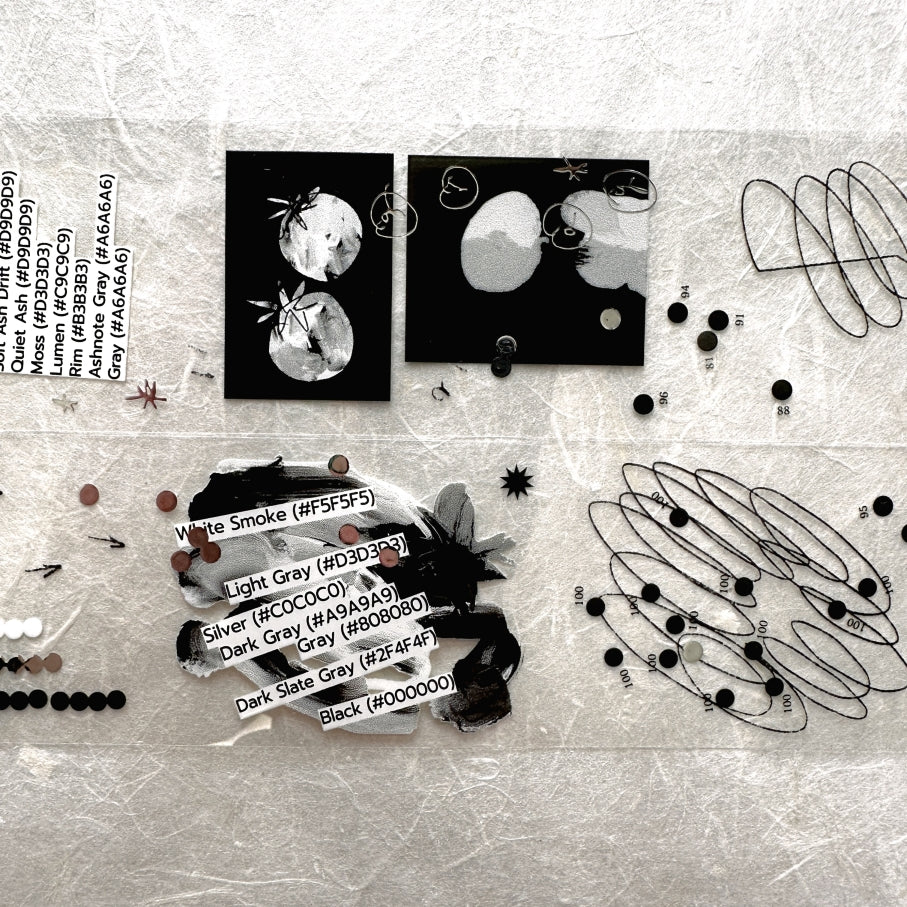Somesortoffern - Matte Black Muted silver hot-stamped PET tape SAMPLES